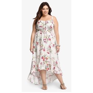 Torrid Floral Challis Maxi Dress Size 3